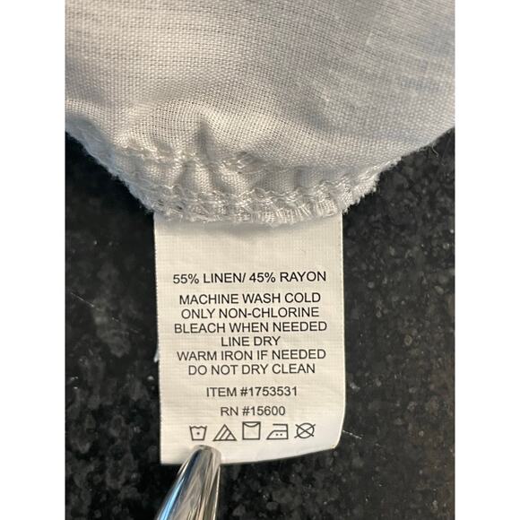 BRIGGS linen blend blk/white stripe baggy shorts XL - Picture 5 of 9